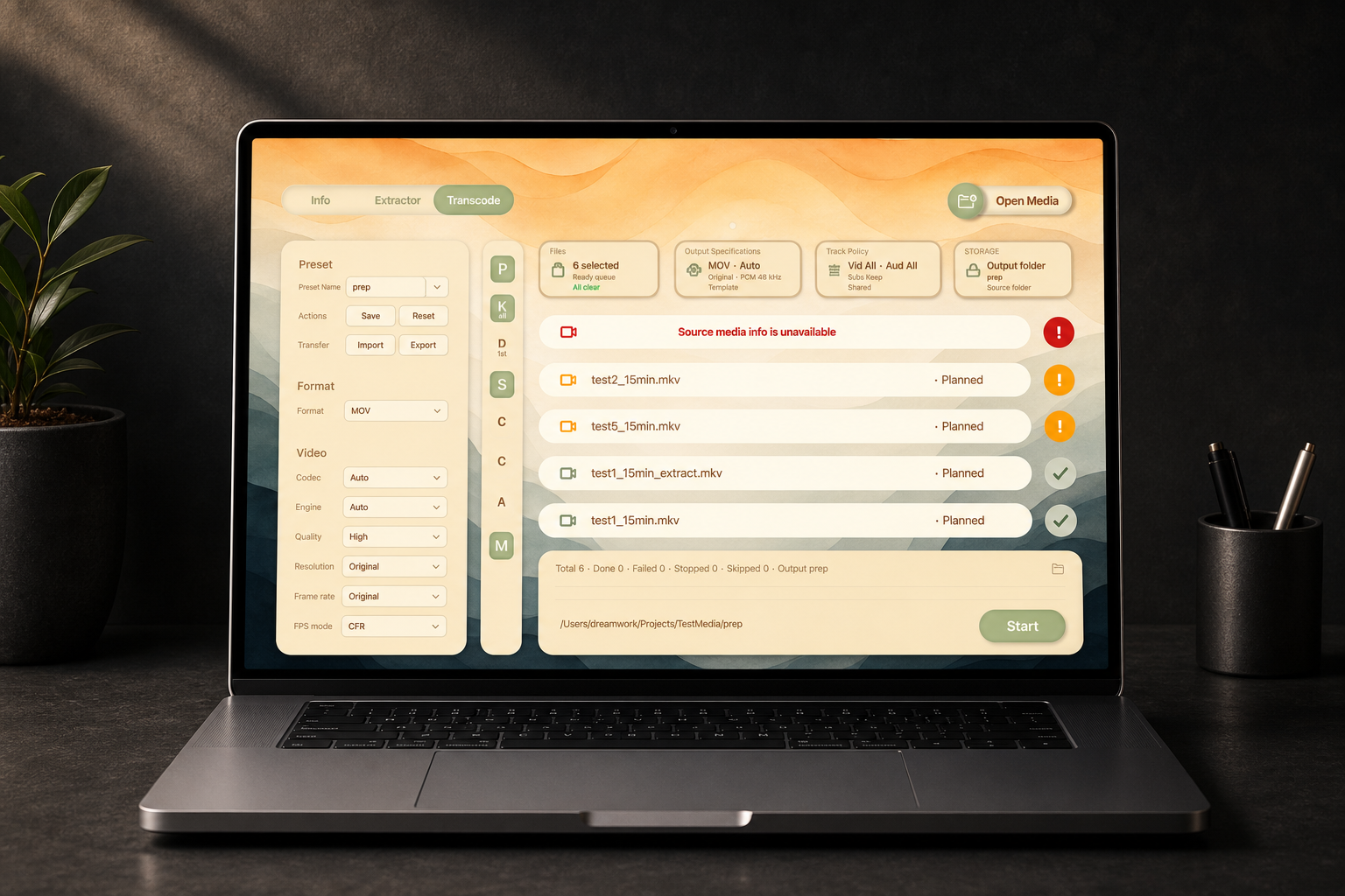 DreamWorkshop Batch interface placeholder screenshot